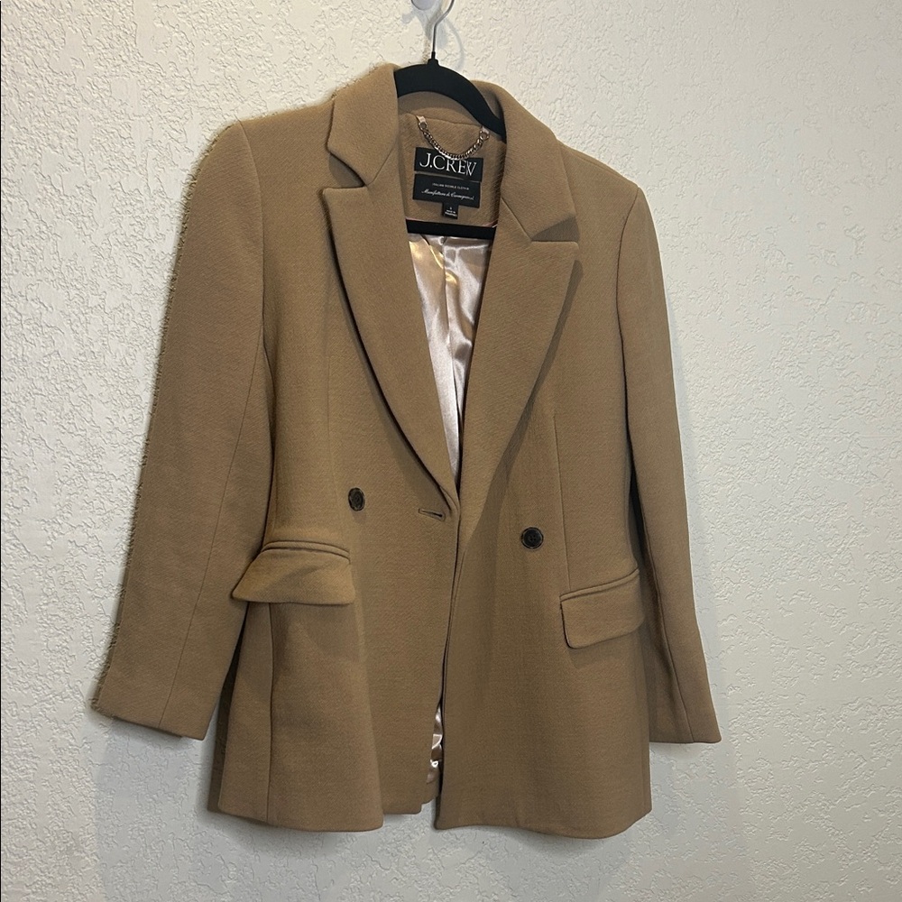 J. Crew Women's Camel Double-Breasted Blazer